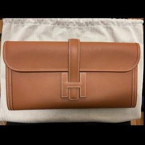 Hermès gold jige (pouchette elan 29 veau swift)